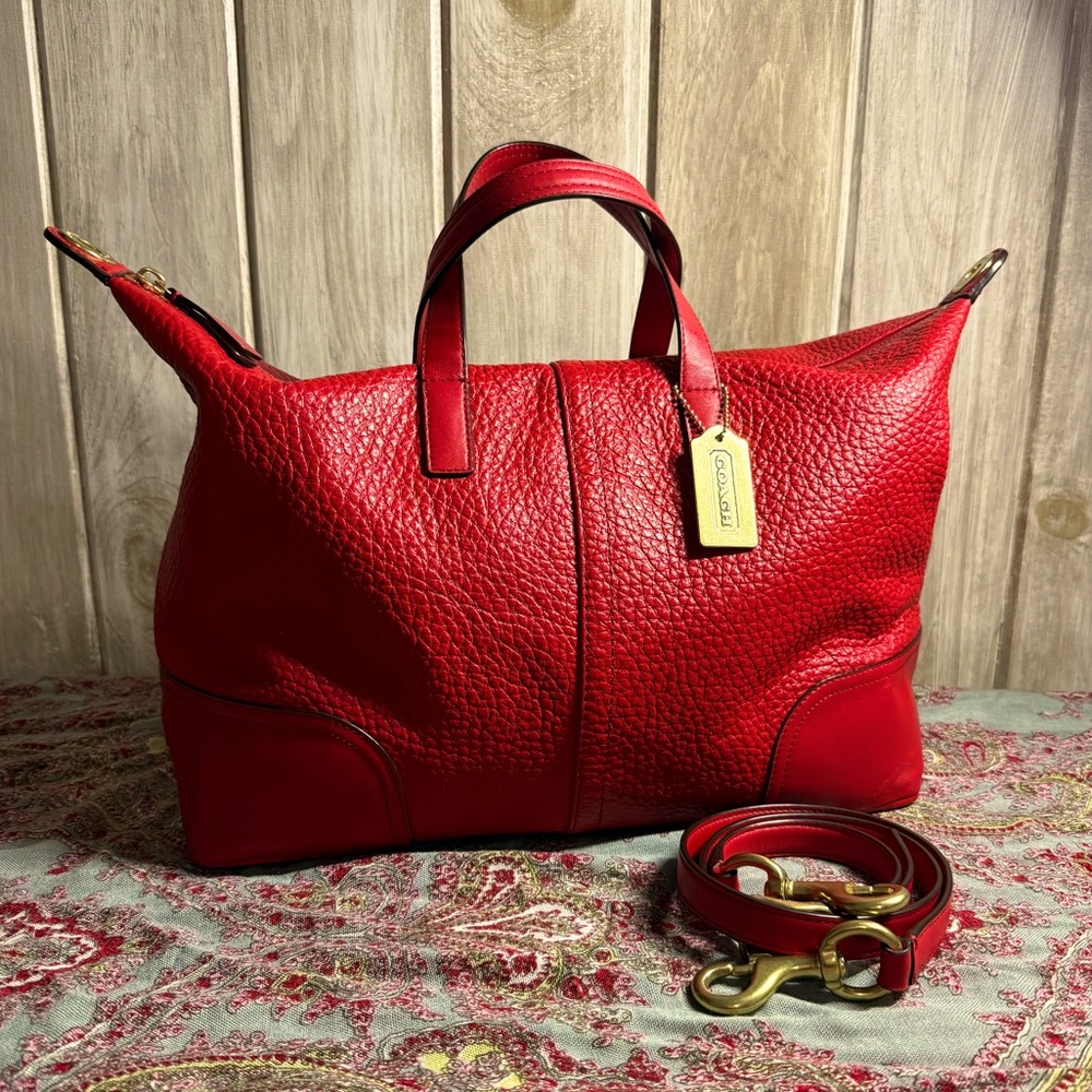 Coach Hadley Luxe Grain Zip Satchel